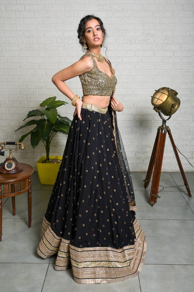 Buy Black Georgette Ready To Ship for Women Online in India - Indya