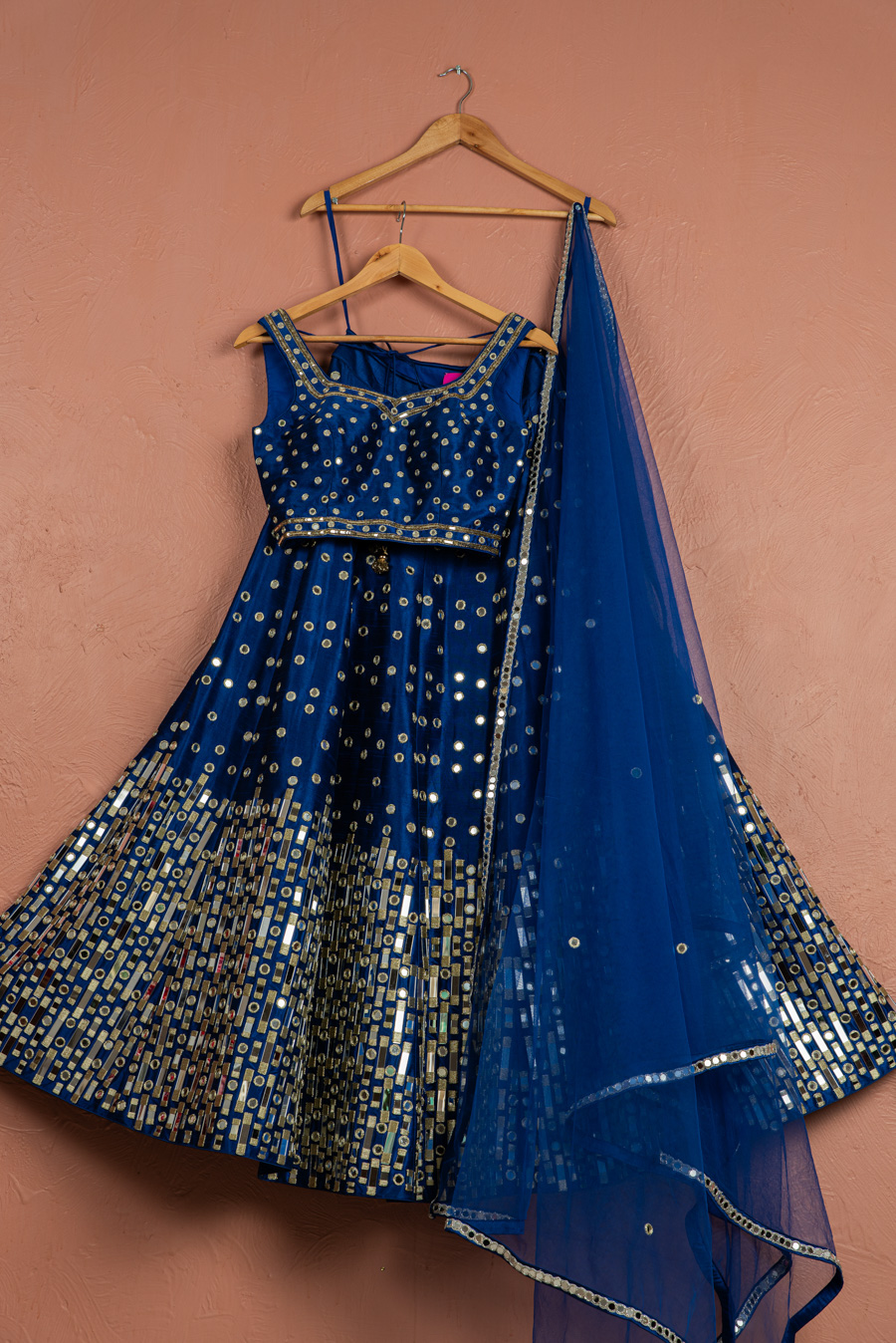 AZURE BLUE LEHENGA SET 1 Anisha Shetty Black Thread Co UK